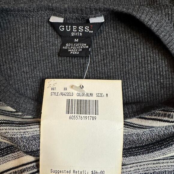 Guess Vintage 90's Deadstock NWT Grey Sweater - Picture 7 of 7